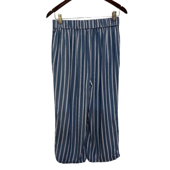 Appraisal Striped Wide Leg Cropped Pull On Pants - Picture 5 of 6